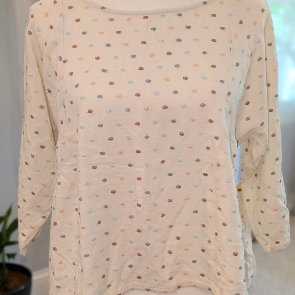 RARE Maeve Dottie Embroidered Blouse Size S